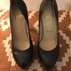christian louboutin black heels sz 37